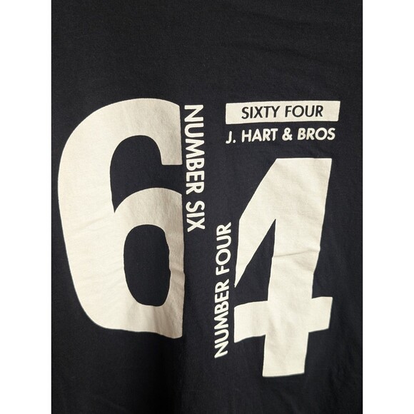 J. Hart & Bros UPIM Number 64 Privacy Label Men's Tshirt Black Size IT 7 EUR XXL - Picture 2 of 14